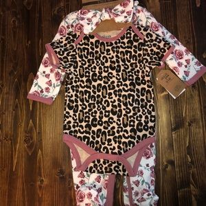 6-9m girls pink cheetah set